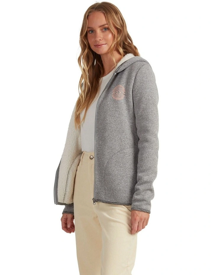 Flash Sale β Roxy Petal Fever Zip-Up Hoodie In Grey π - Image 2