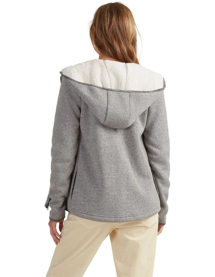 Flash Sale β Roxy Petal Fever Zip-Up Hoodie In Grey π - Image 3