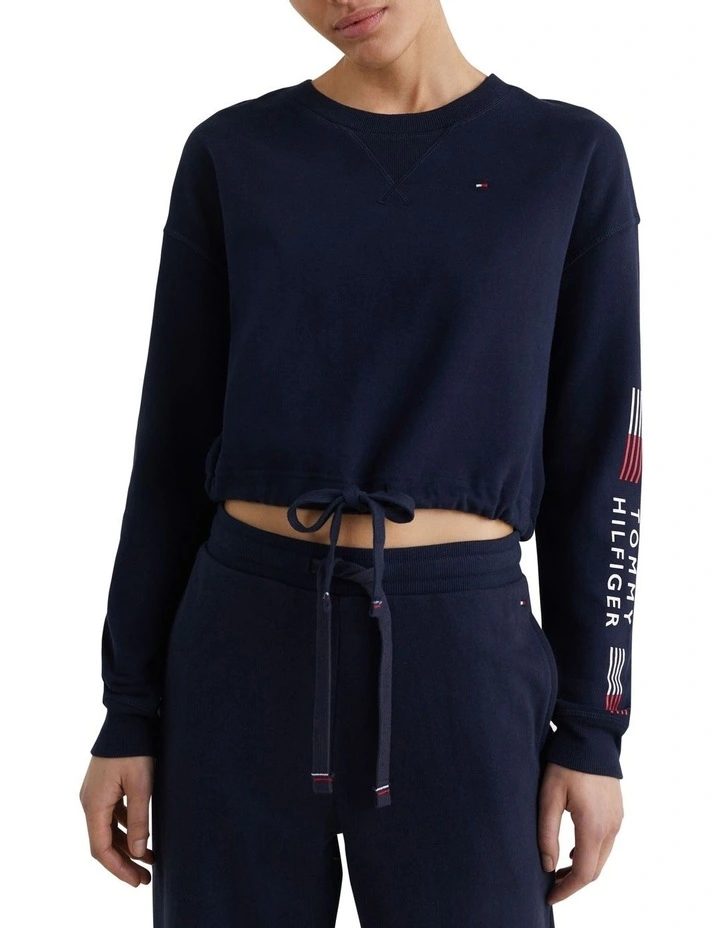 Buy π₯ Tommy Hilfiger Stretch Logo Track Sweatshirt In Desert Sky β€οΈ