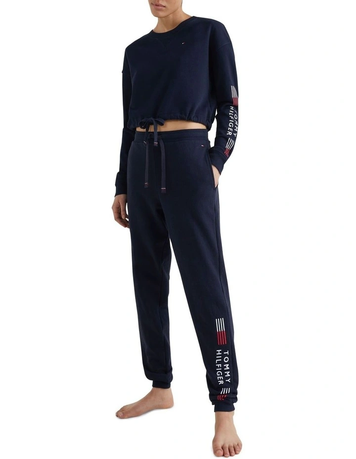 Buy π₯ Tommy Hilfiger Stretch Logo Track Sweatshirt In Desert Sky β€οΈ - Image 4