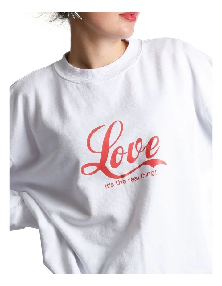 Best deal π₯° Emerge π© Woman Real Thing Retro Sweatshirt In True White 𧨠- Image 3