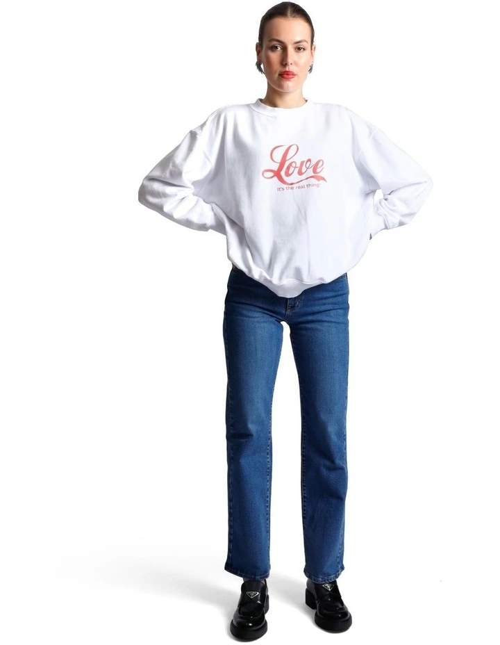 Best deal π₯° Emerge π© Woman Real Thing Retro Sweatshirt In True White 𧨠- Image 4