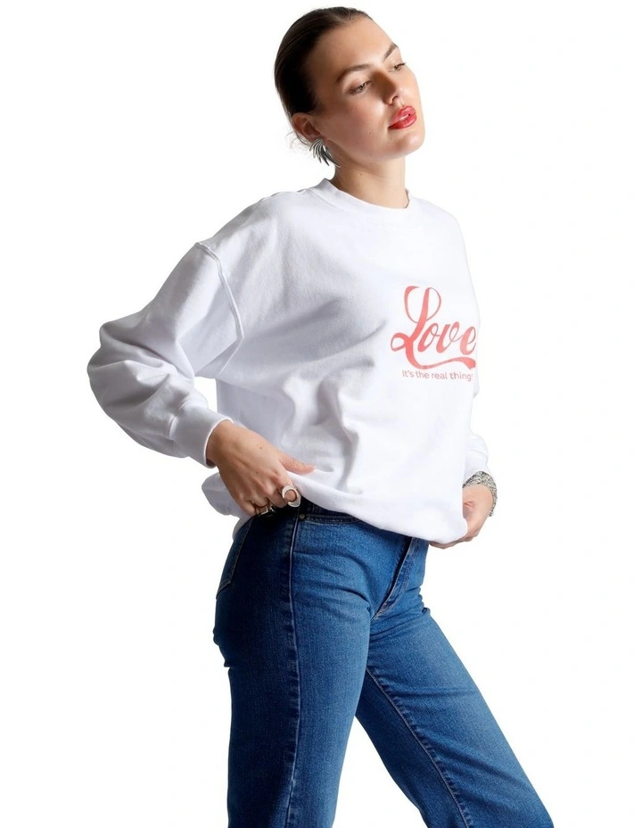 Best deal π₯° Emerge π© Woman Real Thing Retro Sweatshirt In True White 𧨠- Image 5