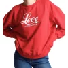 Best Sale 🎉 Emerge 👩 Woman Real Thing Retro Sweatshirt In True Red ⭐