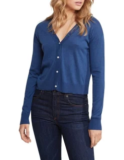 Cheapest 🎁 Oxford Claudia Cashmere Blend Cardigan In Blue 😍