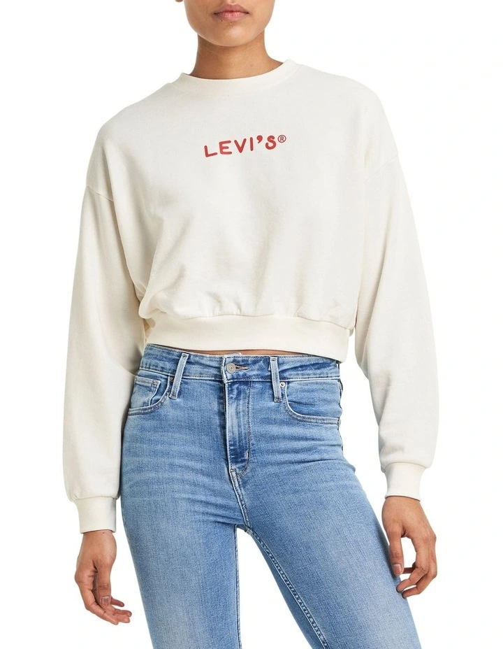 Outlet π Levi's Graphic Laundry Day Crewneck Jumper In White π