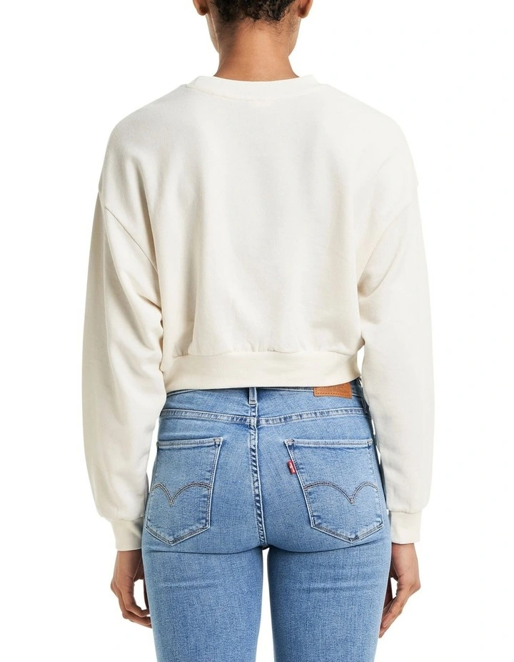 Outlet π Levi's Graphic Laundry Day Crewneck Jumper In White π - Image 2