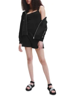 Best deal 😉 Calvin Klein 👖 Jeans Logo Tape Zip-Through In Black 🔔