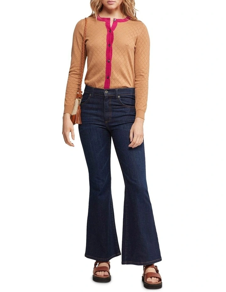 Hot Sale π₯° Oxford Jodie Pointelle Cardigan In Camel/Pink β¨ - Image 5