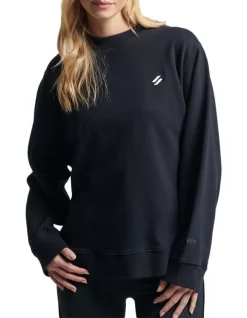 Cheapest 😉 Superdry Core Crew Sweat In Black 😀