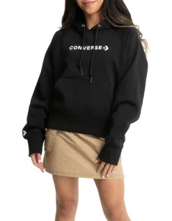 Cheap π Converse Woodmark Fleece Pullover Hoodie In Black π