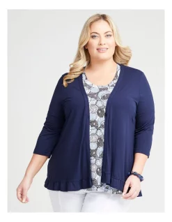 Wholesale π― Taking Shape Bamboo Lucia Boho Cardigan In Dark Indigo π