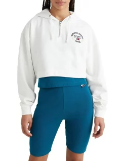 Discount ⭐ Tommy 👖 Jeans Super Crop Timeless Circle Zip In Ecru White 😀