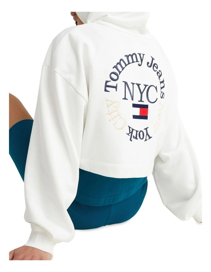 Discount β Tommy π Jeans Super Crop Timeless Circle Zip In Ecru White π - Image 3