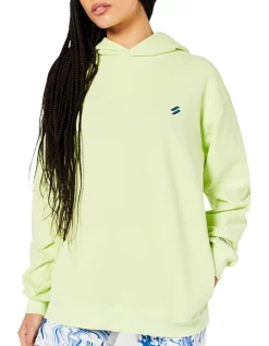 New π Superdry Core Oversized Hoodie In Lime Yellow π€©