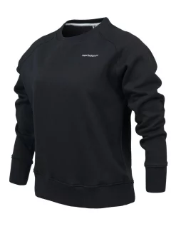 Cheapest 🔔 New Balance Logo Crew Neck Sweatshirt Black ⭐