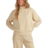 Best deal 😍 Roxy Tranquil Days Polo Neck Jumper In Beige 🔥