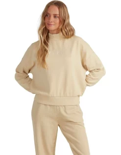 Best deal π Roxy Tranquil Days Polo Neck Jumper In Beige π₯