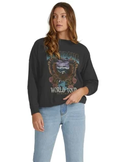 Best deal 🤩 Billabong Fenix Crew Neck Jumper Black 🔔