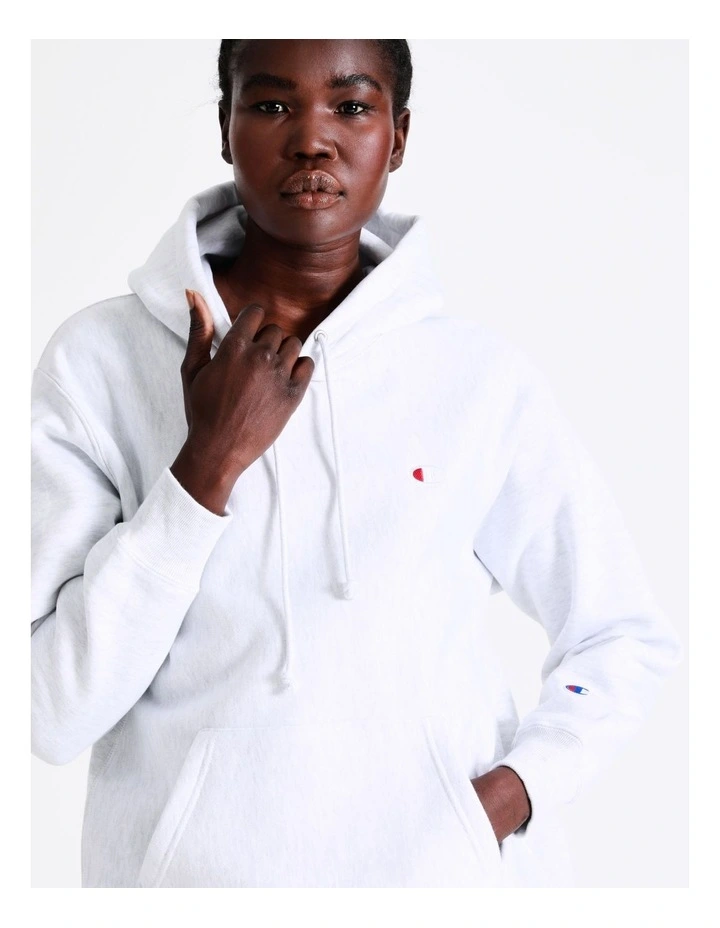 Buy π€© Champion Reverse Weave Relaxed Hoodie In Silver Grey π - Image 2