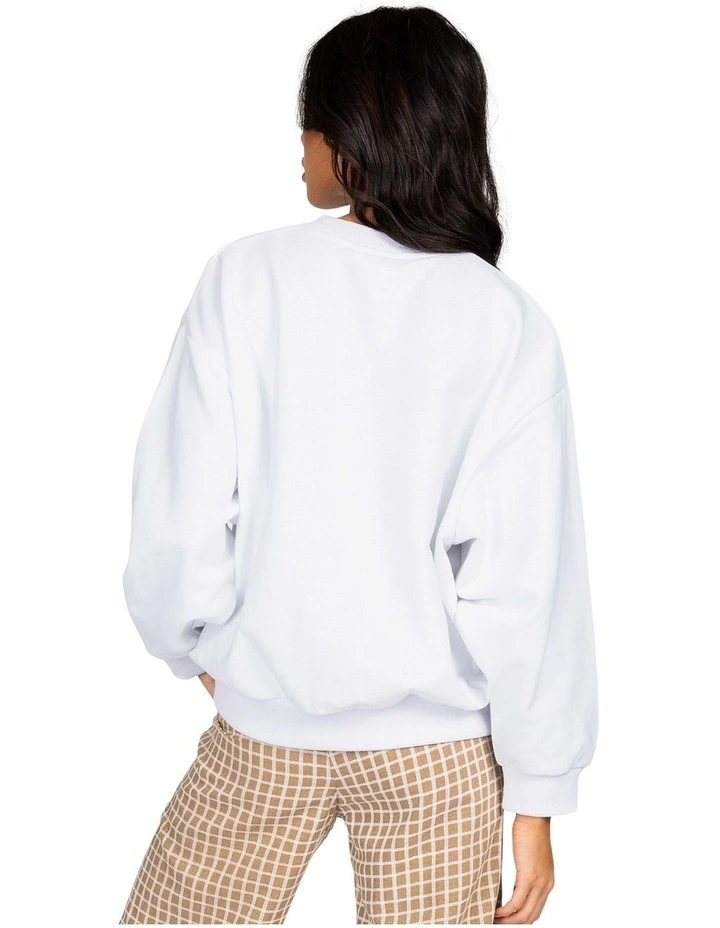 Buy π₯ Rusty Dream Holiday Oversize Crew Neck Fleece White β - Image 2
