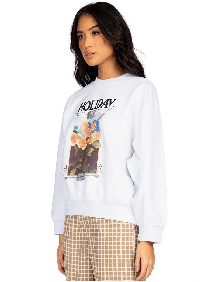 Buy π₯ Rusty Dream Holiday Oversize Crew Neck Fleece White β - Image 3