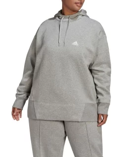 Coupon ❤️ Adidas Essentials Studio Fleece Hoodie Grey 🥰