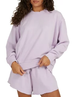 Coupon 🎁 Billabong Serenity Oversize Crew Sweater In Lilac ✔️