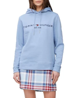 Best Pirce π Tommy Hilfiger Regular Hilfiger Long Sleeve Hoodie In Moon Blue π§¨