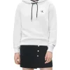 Coupon ⭐ Calvin Klein 👖 Jeans Embroidery Hoodie Bright White ❤️