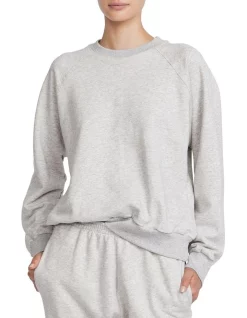 Deals 😉 Skin And Threads Organic Cotton Raglan Sweater In Grey Marle 🎁