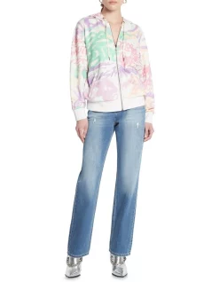 Best Sale ⌛ Sass & Bide Read My Mind Graffiti Print Zip Sweat Top White 👏