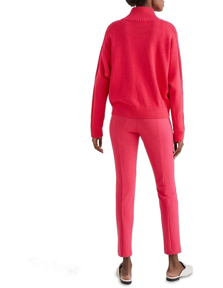 Best Pirce π Tommy Hilfiger Zip-Up High-Neck Sweater In Pink Splendor π₯° - Image 2