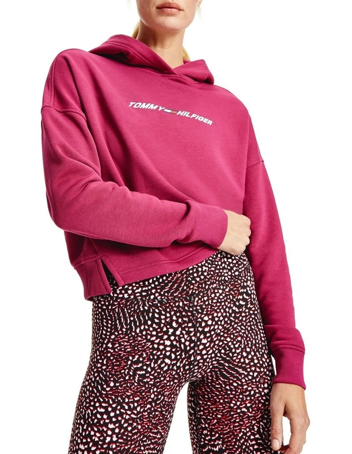 Discount π Tommy Hilfiger Sport Cool Logo Hoody Crimson Pink β¨