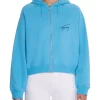 Wholesale 💯 Tommy 👖 Jeans Signature Zip Hoodie In Blue 🥰