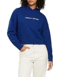New β€οΈ Tommy Hilfiger Sport Graphic Hoody In Wedge Blue π