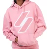 Best deal 🎉 Superdry Code Logo Chenille Oversized Hoodie Montauk Blush ✔️