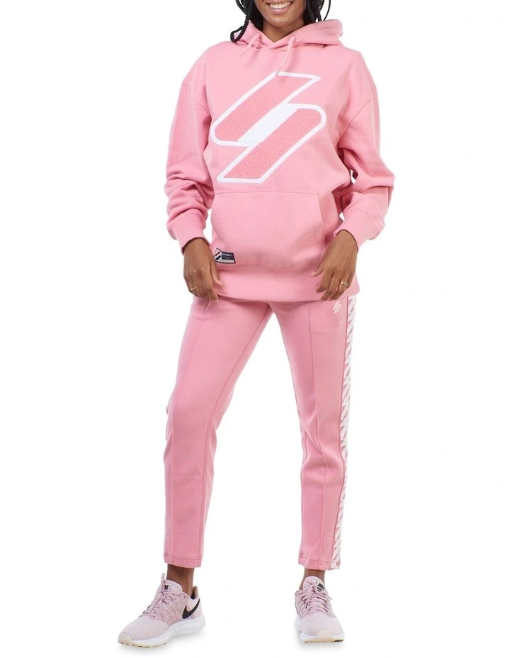 Best deal π Superdry Code Logo Chenille Oversized Hoodie Montauk Blush βοΈ - Image 4