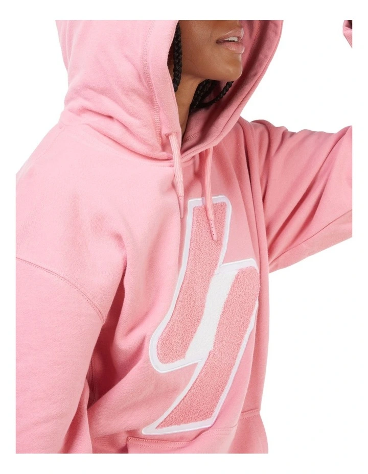 Best deal π Superdry Code Logo Chenille Oversized Hoodie Montauk Blush βοΈ - Image 5