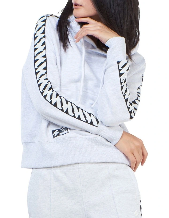 Coupon π₯° Superdry Code Logo Tape Crop Hoodie Ice Marle π§¨