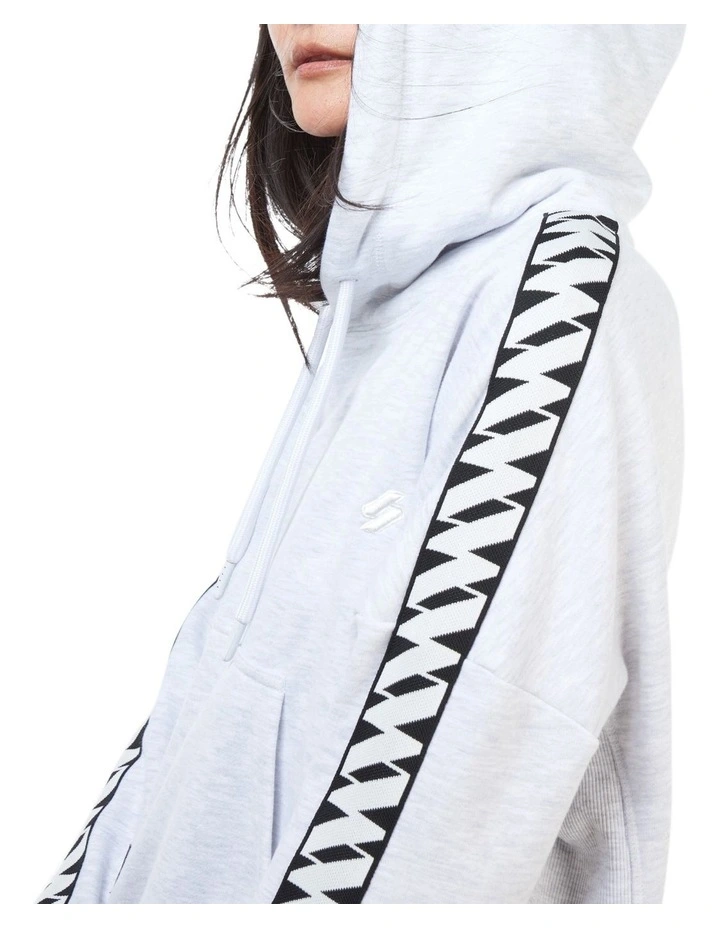 Coupon π₯° Superdry Code Logo Tape Crop Hoodie Ice Marle 𧨠- Image 4