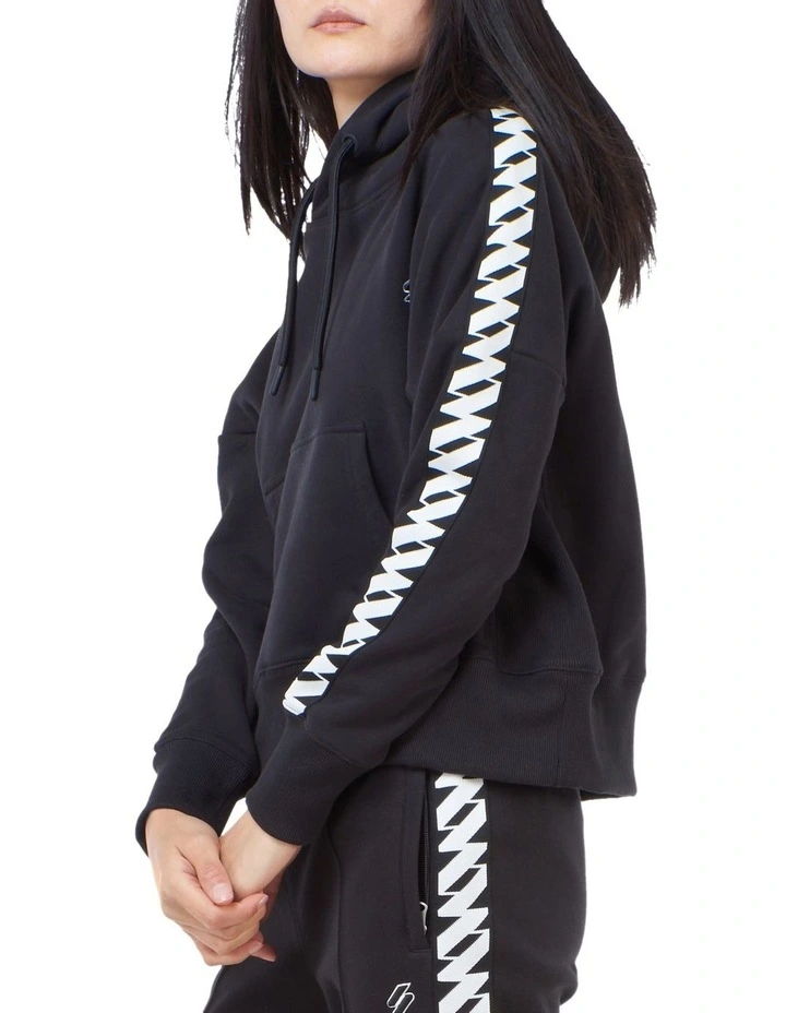Discount π Superdry Code Logo Tape Crop Hoodie Black βοΈ - Image 2
