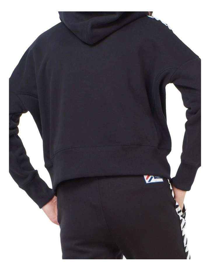 Discount π Superdry Code Logo Tape Crop Hoodie Black βοΈ - Image 5