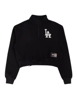 Wholesale π American Sport Cooper Marble Quarter Zip Crew Sweat In Dodgers Black β€οΈ