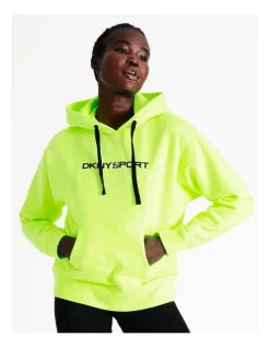 Hot Sale 😉 DKNY Sport Shadow Logo Oversized Hoodie In Zest Green 🤩