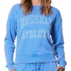 Budget 👍 Russell Athletic Washback Crew Sweater Laser Blue 🤩