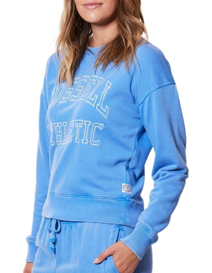 Budget π Russell Athletic Washback Crew Sweater Laser Blue π€© - Image 3
