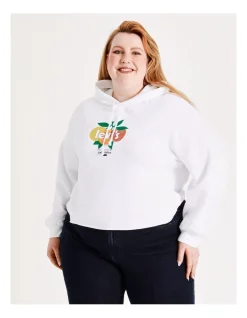 Best deal 🌟 Levi's Curve Cropped Prism Hoodie White 😉