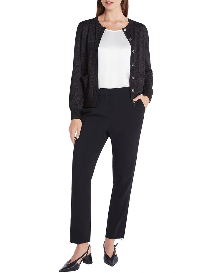 New π David Lawrence Millie Shimmer Cardigan In Black βοΈ - Image 2