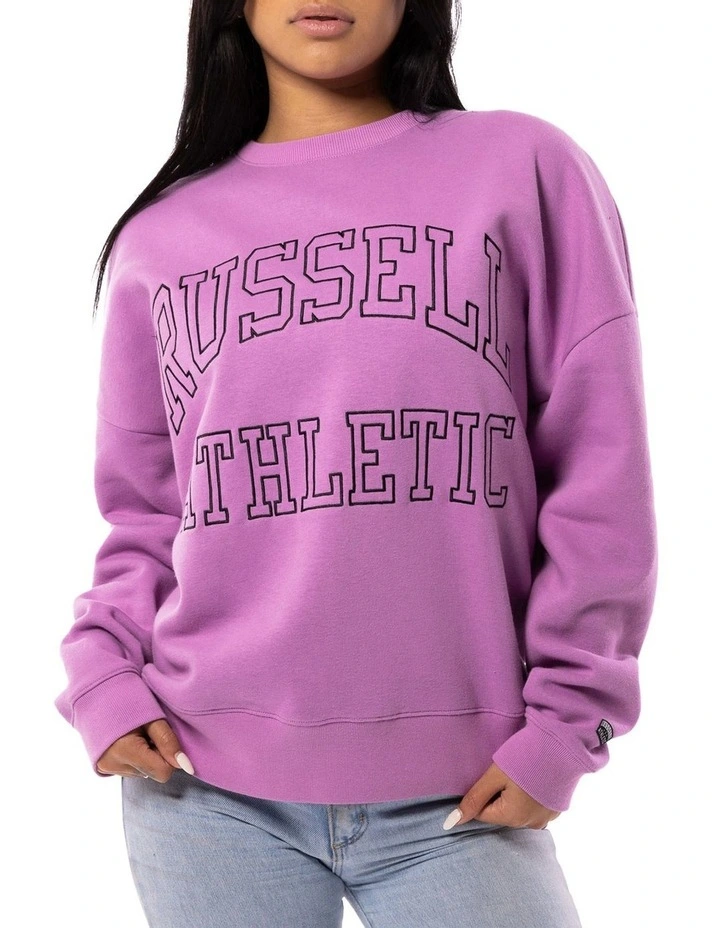 Cheapest π Russell Athletic Reformer Lined Crew Sweat In Neon Grape π